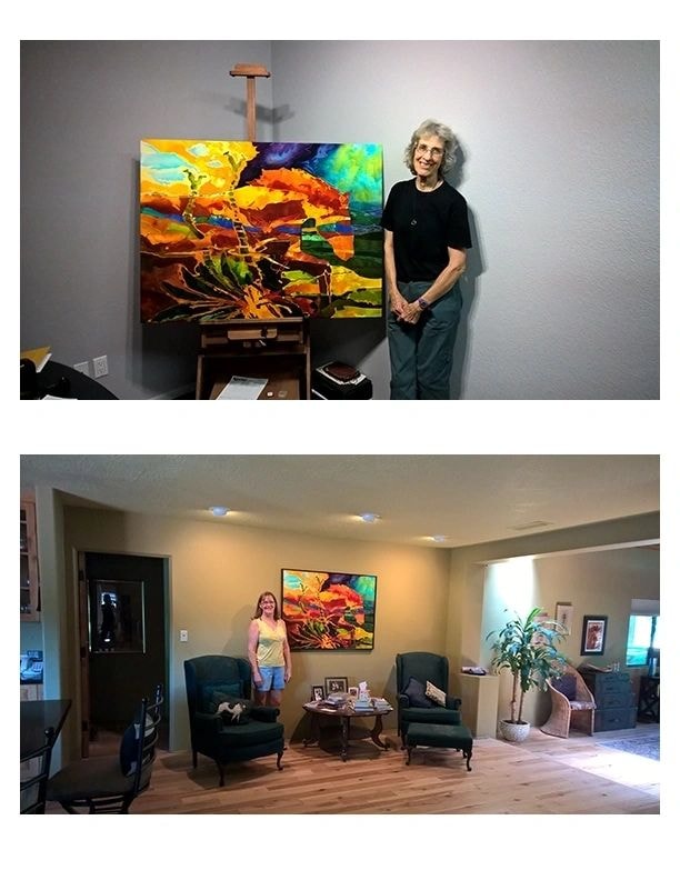 Century Horse — artwork by Marjorie Claus shown in a room setting