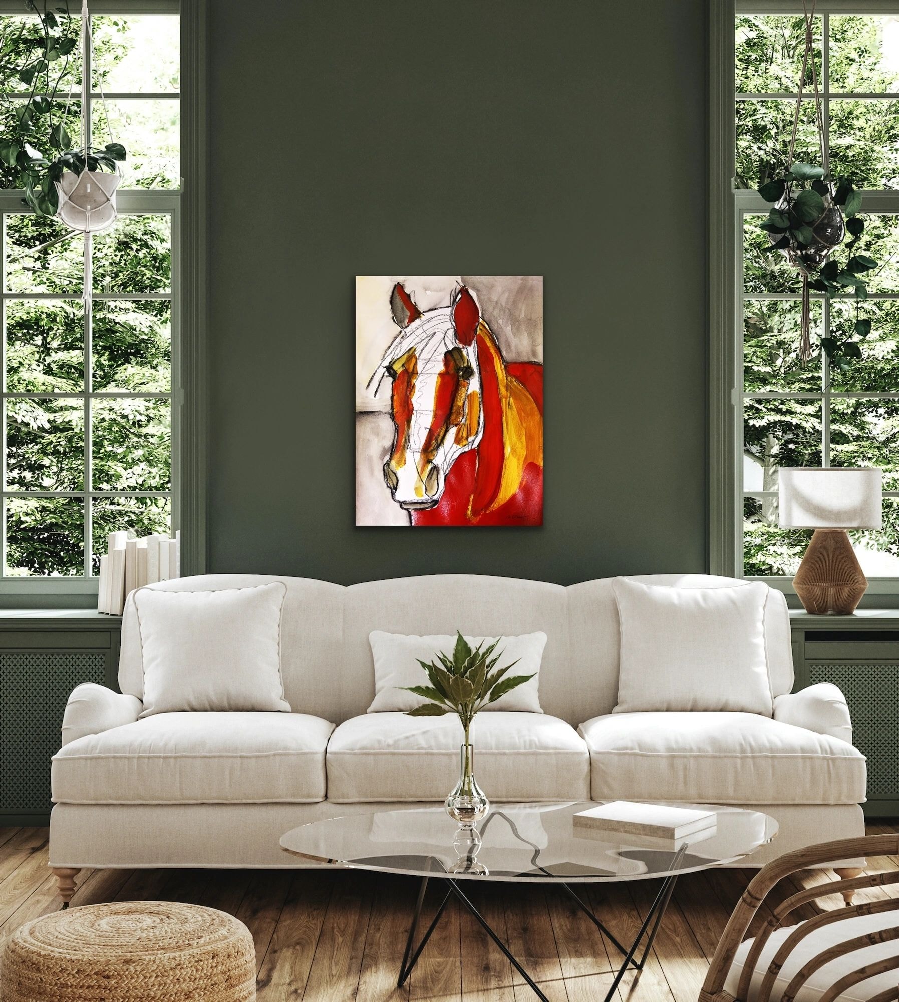 Art in a Room — artwork by Marjorie Claus shown in a room setting