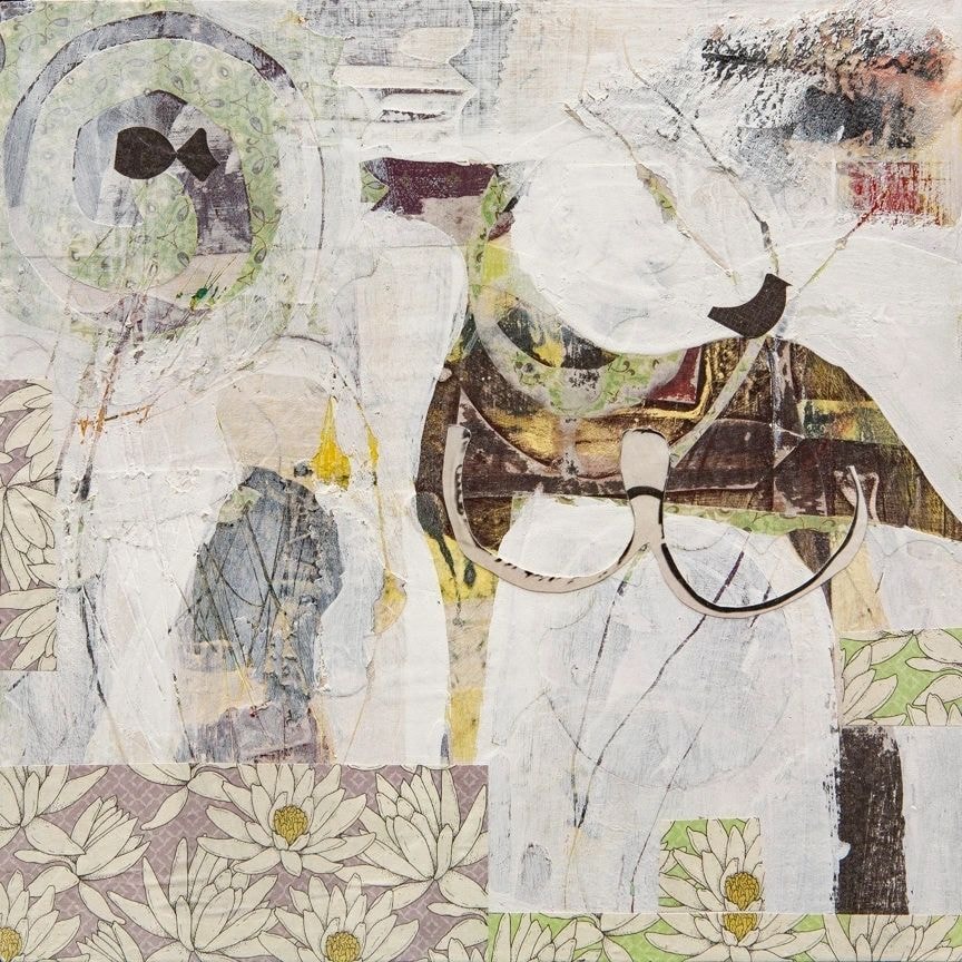 Wishing Upon a Star — mixed media painting by Marjorie Claus