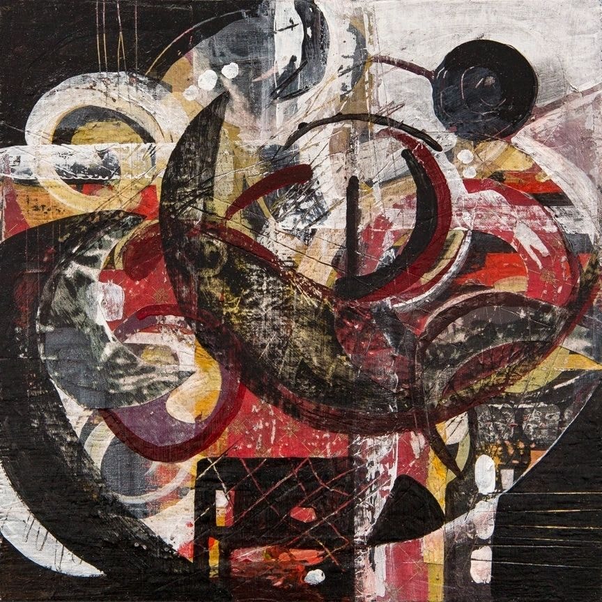 Swirls — mixed media painting by Marjorie Claus